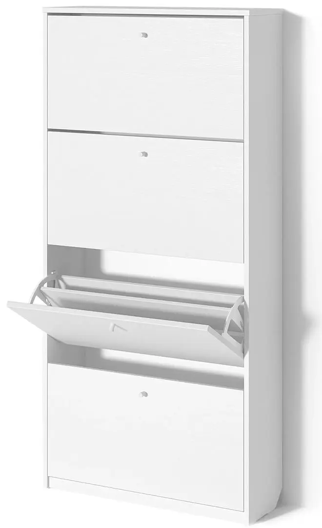 Tumba pentru incaltaminte Fabrik Home 4D 800 (Ash White)