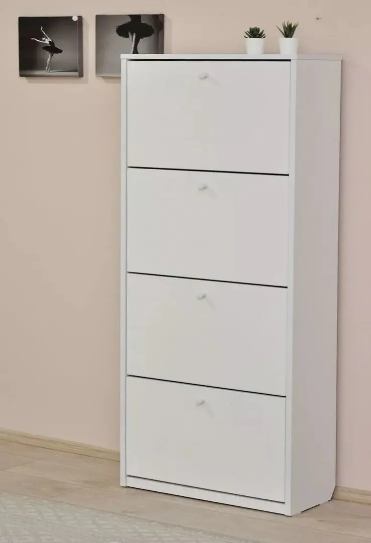 Tumba pentru incaltaminte Fabrik Home 4D 800 (Ash White)