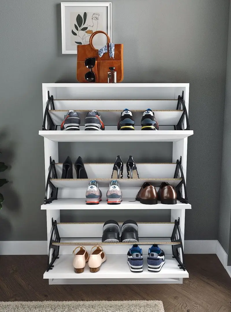 Tumba pentru incaltaminte Bofigo 3D (White)