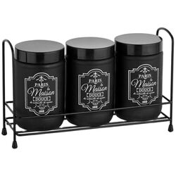 Набор емкостей для хранения Hane HN-2505 (Black/Gold)