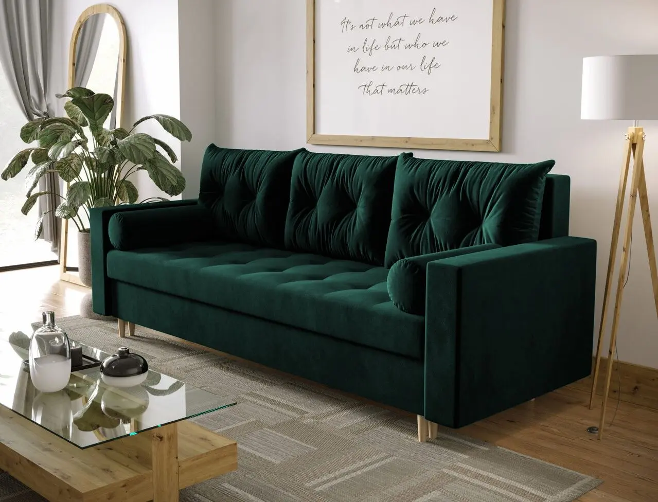 Canapea Space Meble Skandi Itaka 10 (Green Dark)