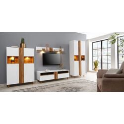 Tumba Home Affaire Premium Jonte 130x38 (White/Brown) Thumb