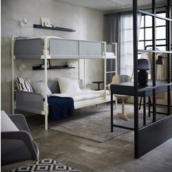 Pat suprapus Ikea Vitval 90x200 (Alb/Gri) Thumb