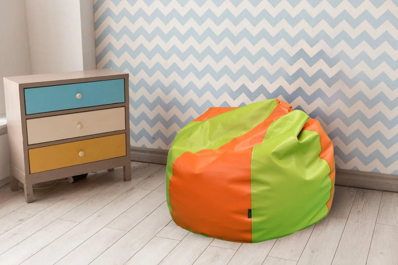 Fotoliu-sac pentru copii DP Bean Bag Mini (Orange/Green) - 5