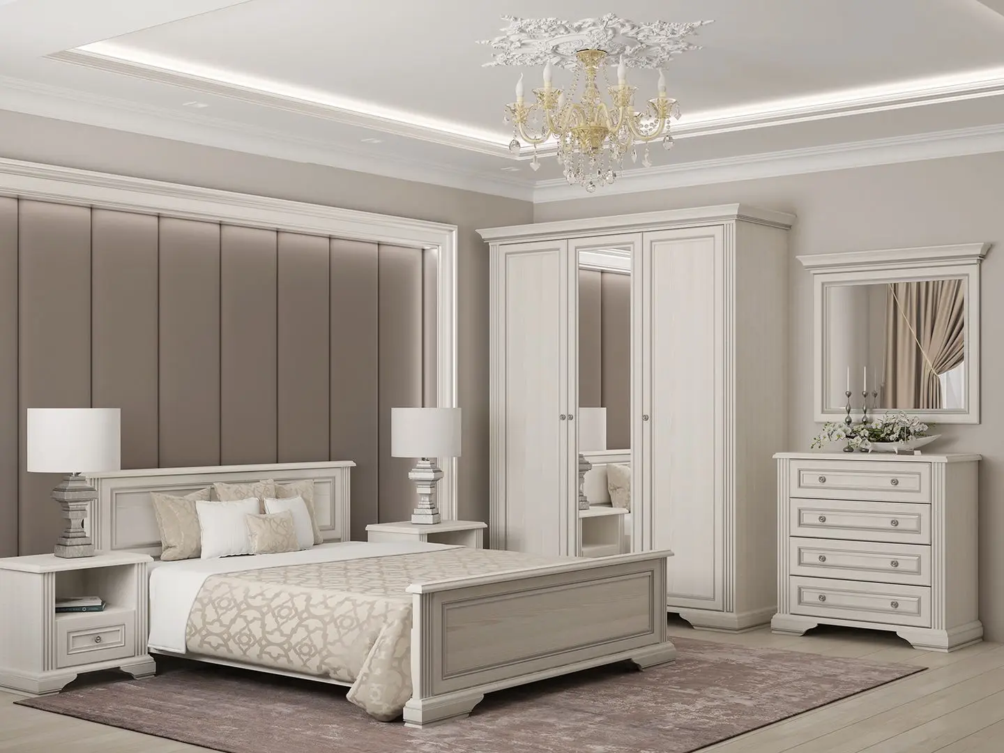 Comoda Gerbor White 4S 90 (Snow Ash/Silver Pine)