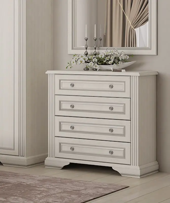 Comoda Gerbor White 4S 90 (Snow Ash/Silver Pine)