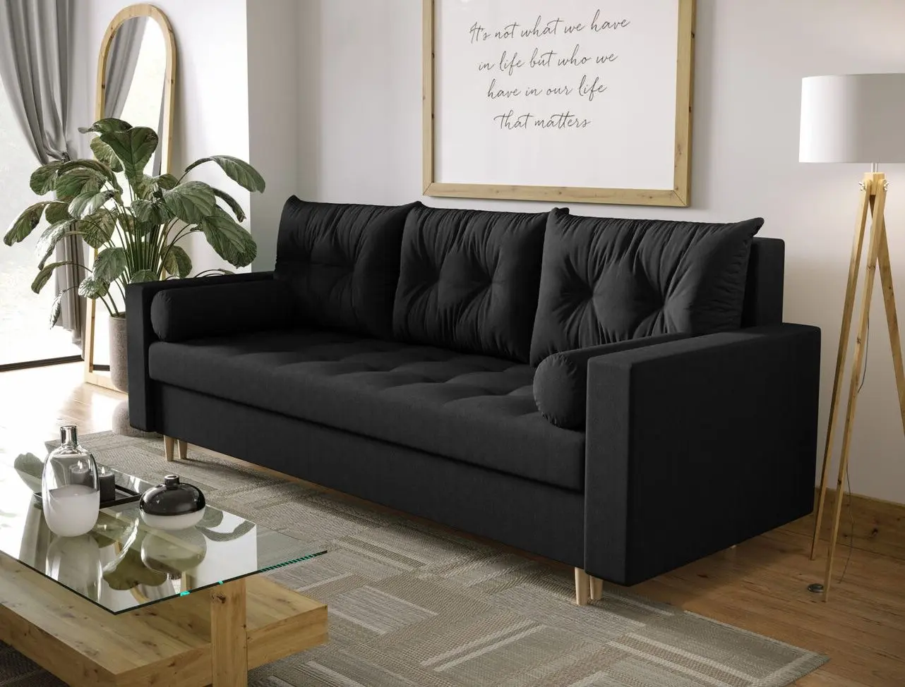 Canapea Space Meble Skandi Cosmic 100 (Black)