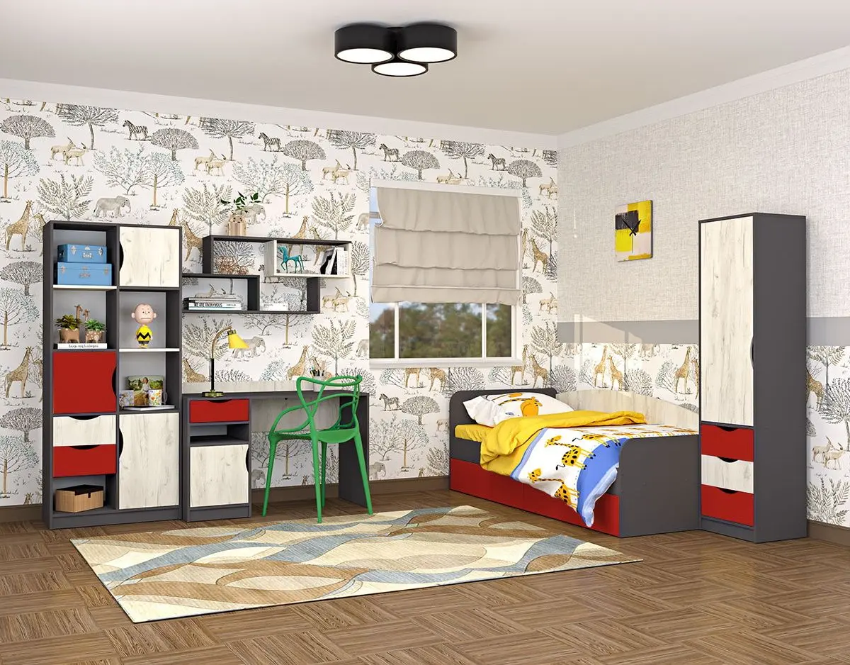 Pat Yasen Disney 900 (Graphite Gray/Craft Oak White/Papaver)