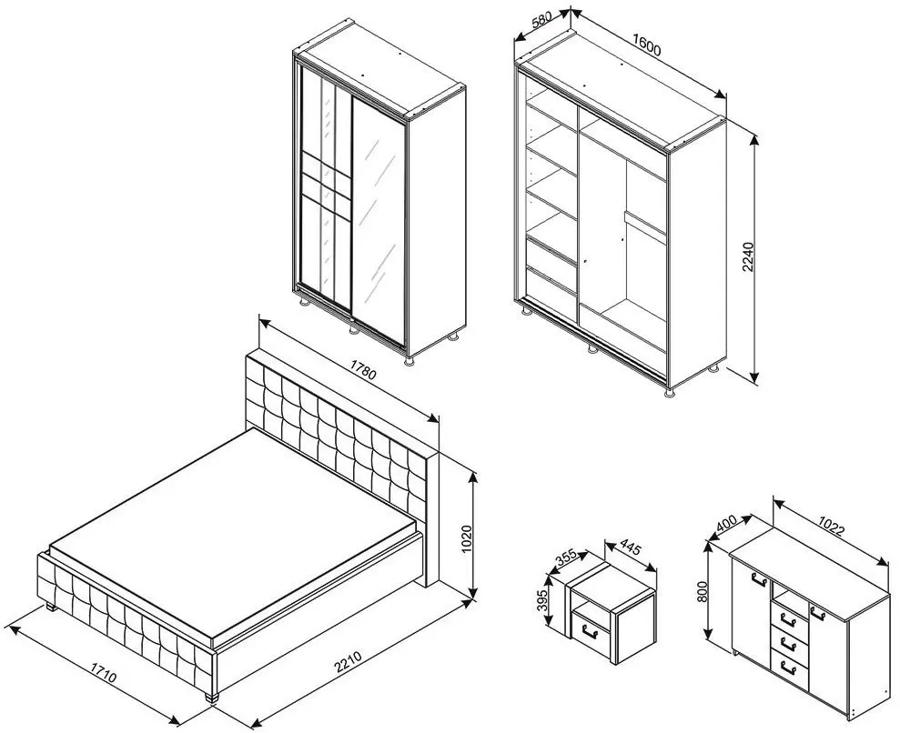 Dormitor Ambianta Rio I (Cremona)