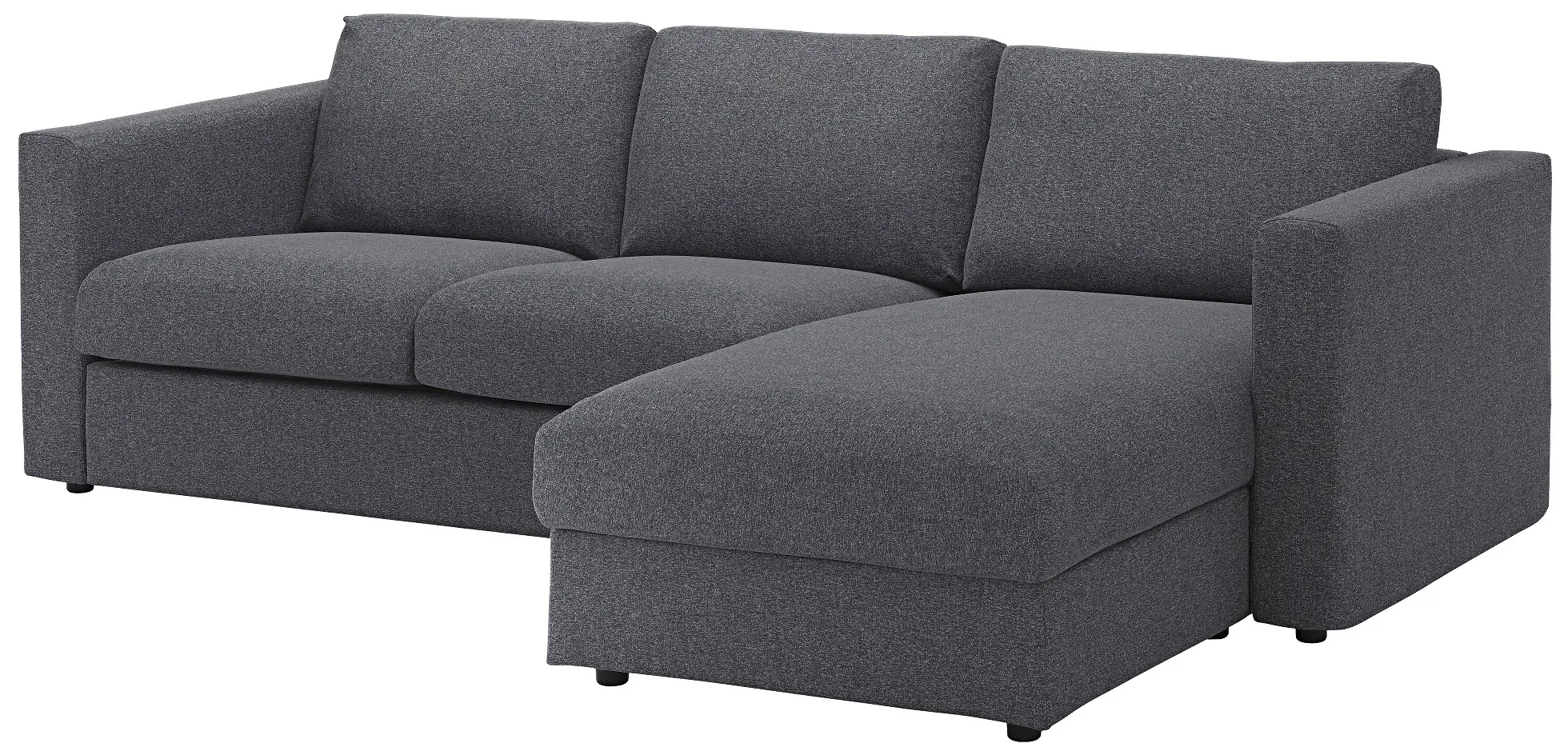 Canapea de colt Ikea Vimle/Gunnared 3 locuri/sezlong (Gri mediu) - 2