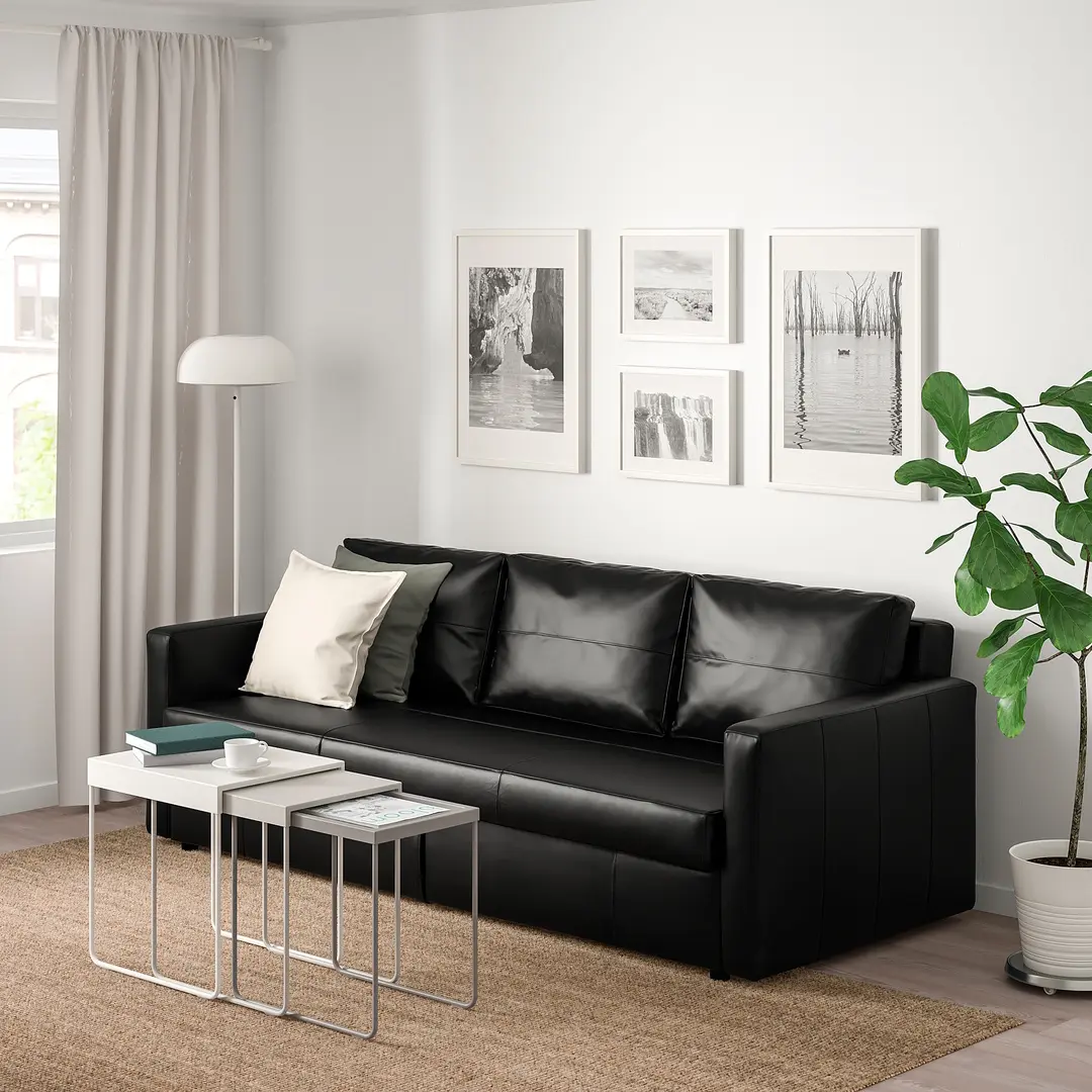 Canapea extensibila Ikea Friheten/Bomstad 3 locuri (Negru)
