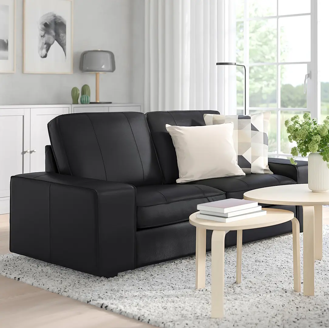 Canapea Ikea Kivik/Grann/Bomstad 2 locuri (Negru)