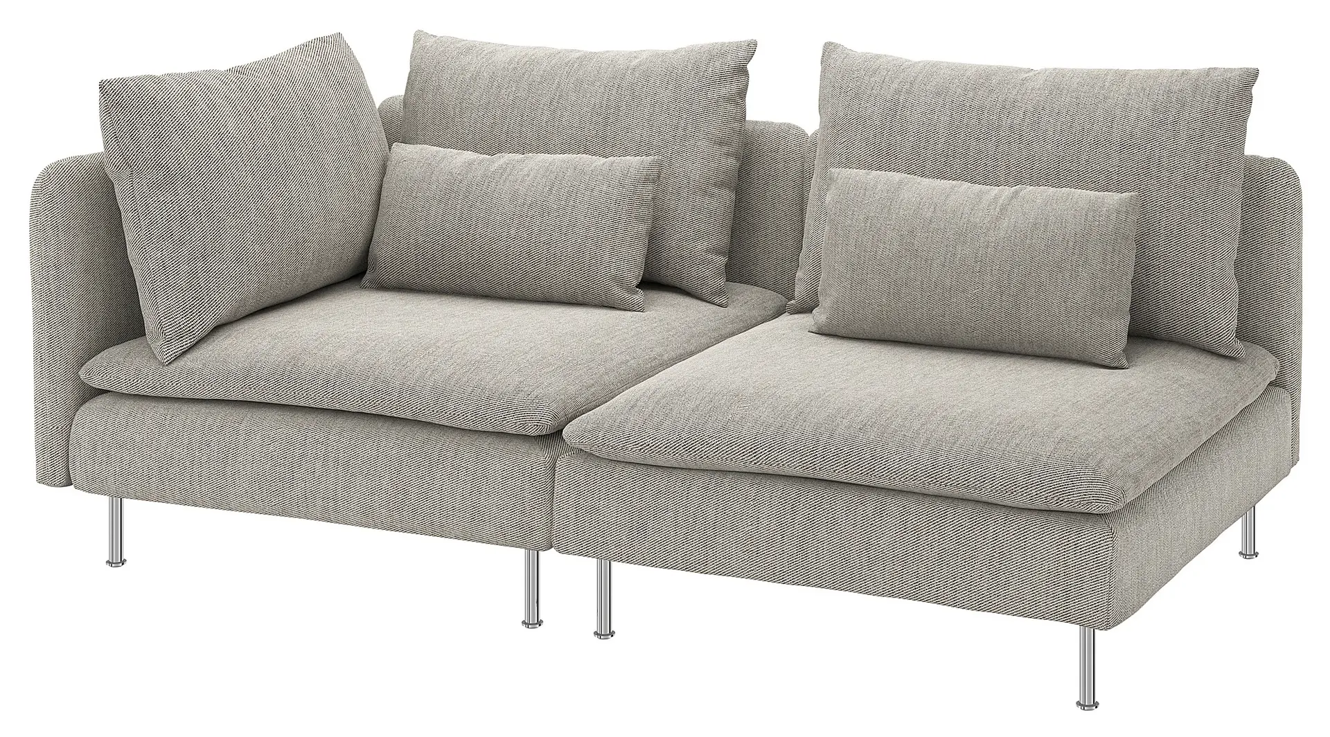 Диван Ikea Soderhamn/Viarp 3-местный/открытая боковина (Бежево-коричневый) - 2