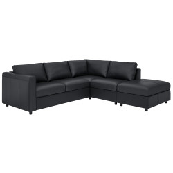 Canapea de colt Ikea Vimle/Grann/Bomstad 4-locuri/capat deschis (Negru) Thumb