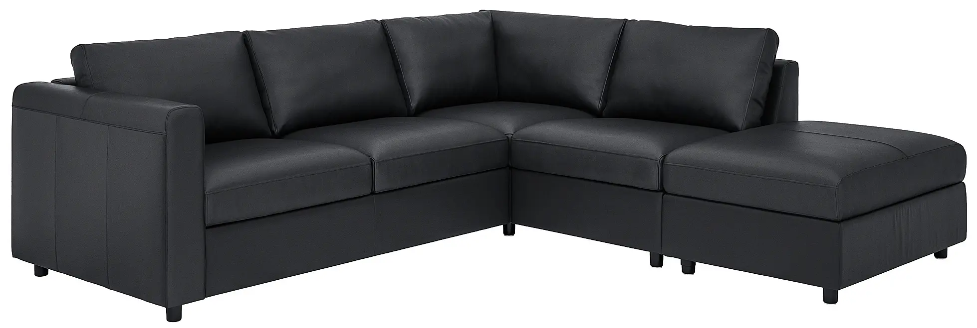 Canapea de colt Ikea Vimle/Grann/Bomstad 4-locuri/capat deschis (Negru)