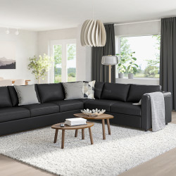 Canapea de colt Ikea Vimle/Grann/Bomstad 5 locuri (Negru)