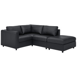 Canapea de colt Ikea Vimle/Grann/Bomstad 3-locuri/capat deschis (Negru) Thumb