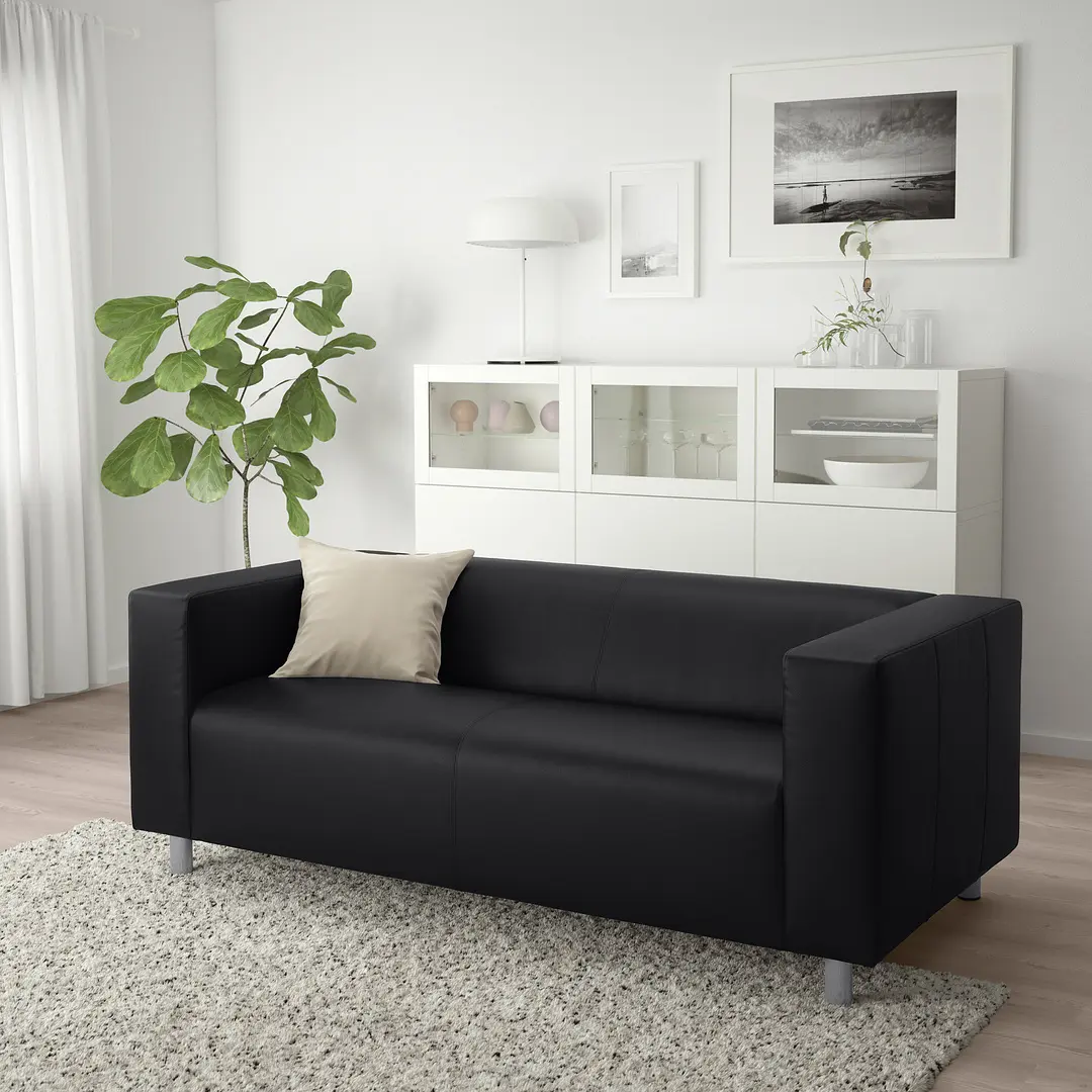 Canapea Ikea Klippan/Bomstad 2 locuri (Negru)