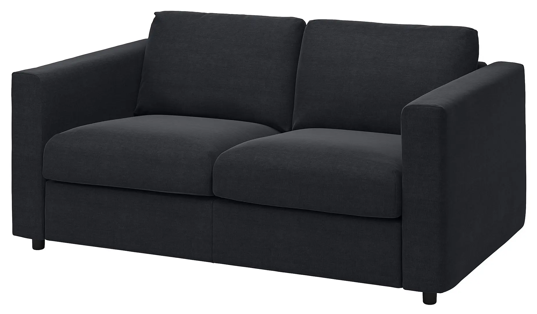 Canapea Ikea Vimle/Saxemara 2 locuri (Negru-albastru)