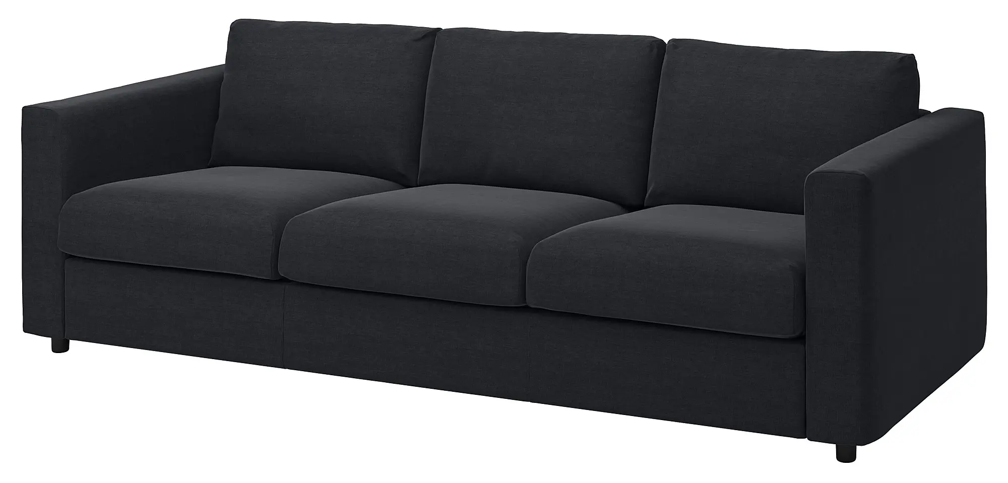 Canapea Ikea Vimle/Saxemara 3 locuri (Negru-albastru)