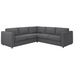 Canapea colt Ikea Vimle/Hallarp 4 locuri (Gri) Thumb