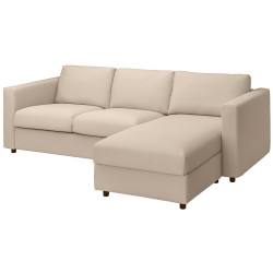 Canapea de colt Ikea Vimle/Hallarp 3-locuri/sezlong (Bej) Thumb