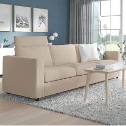 Canapea Ikea Vimle/Hallarp 3 locuri/tetiera (Bej)