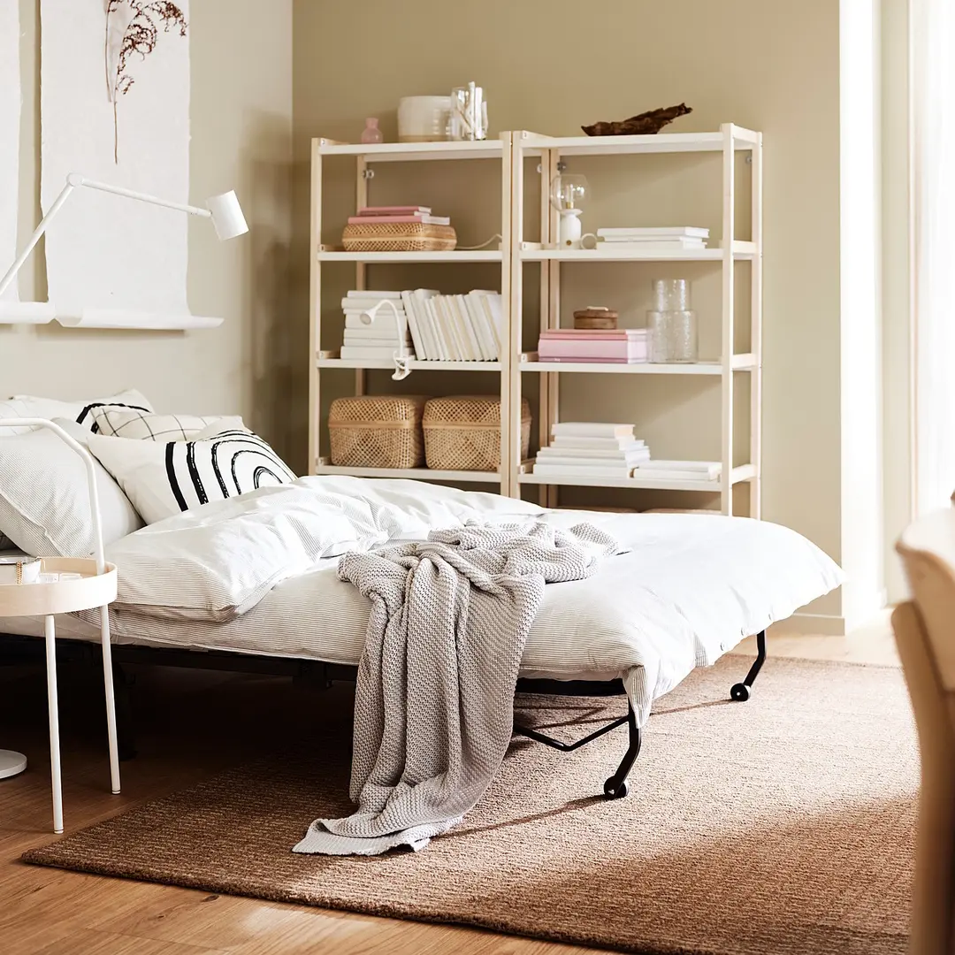 Canapea extensibila Ikea Lycksele Lovas/Ransta 2 locuri (Natur)