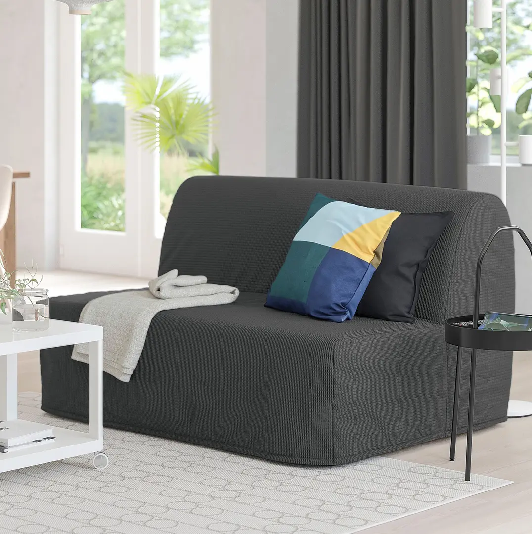 Диван раскладной Ikea Lycksele Lovas/Vansbro 2-местный (Темно-серый)