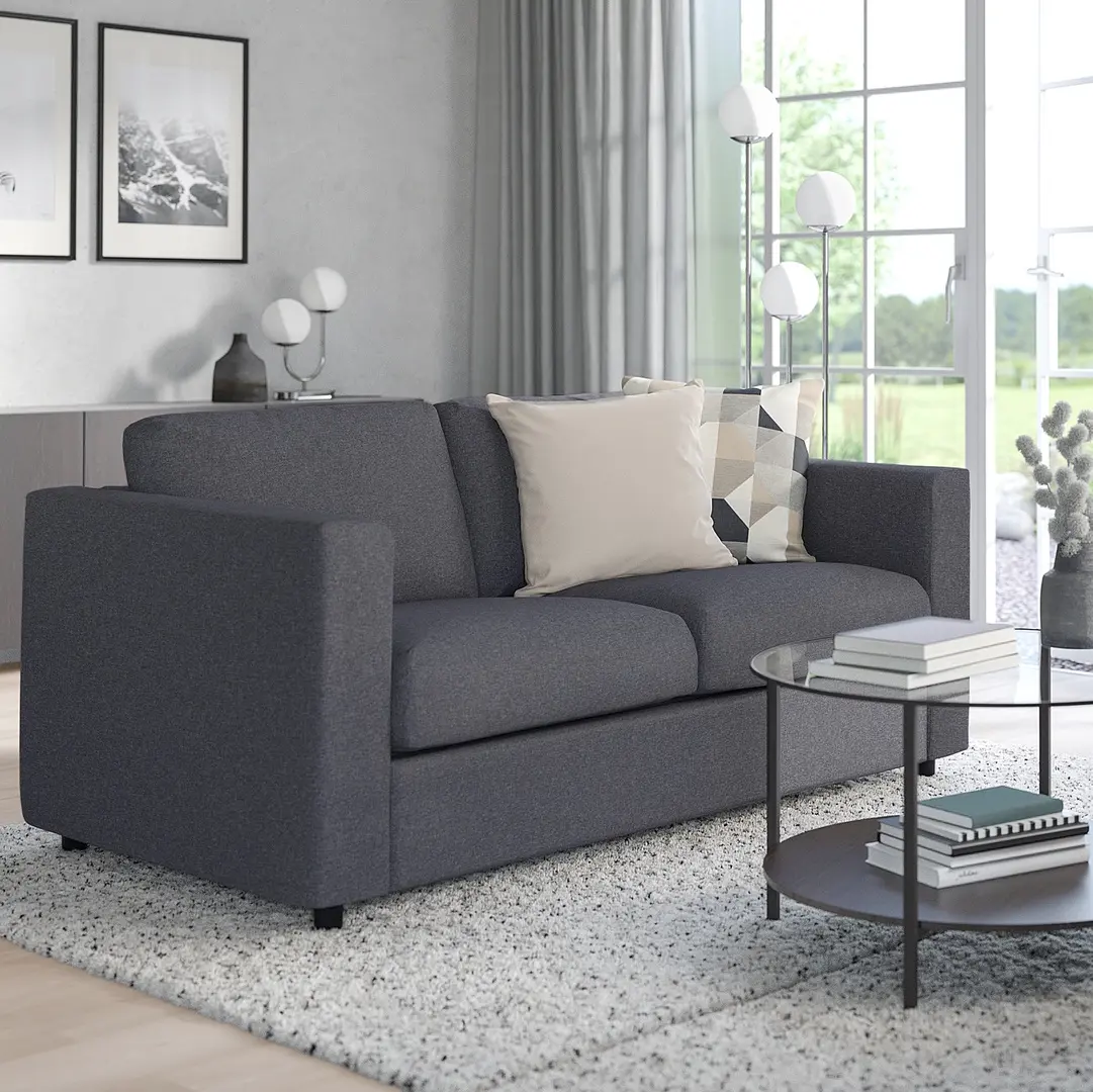 Canapea Ikea Vimle/Gunnared 2 locuri (Gri mediu)