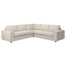 Диван угловой Ikea Vimle/Gunnared 4-местный/широкие подлокотники (Бежевый) Thumb