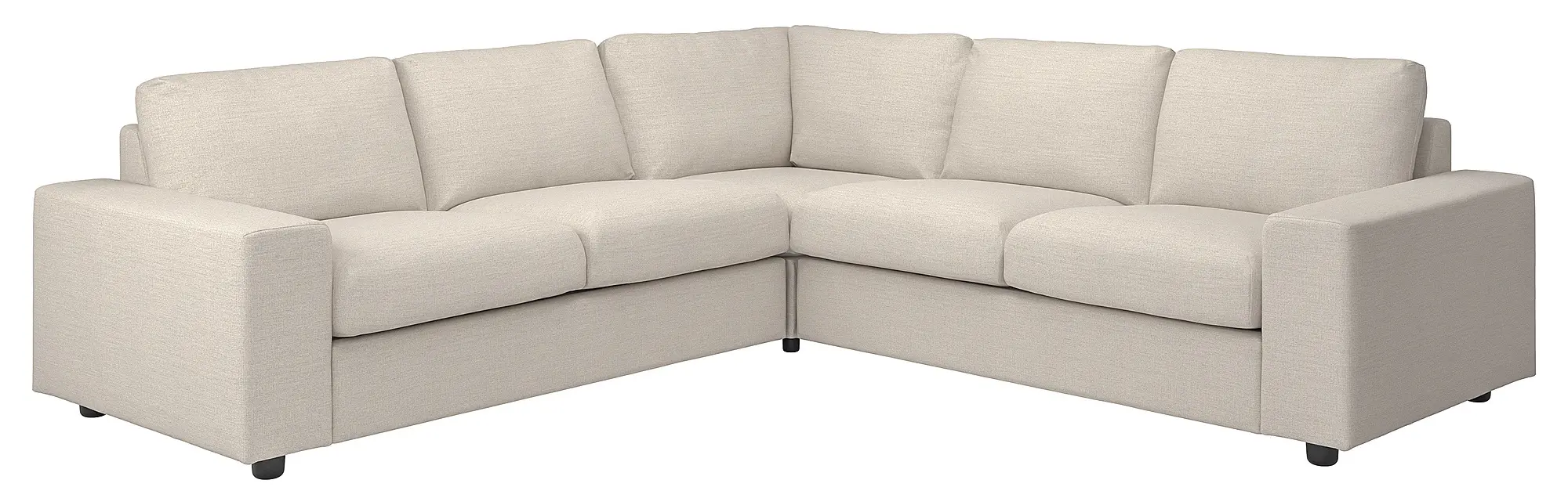 Диван угловой Ikea Vimle/Gunnared 4-местный/широкие подлокотники (Бежевый) - 2