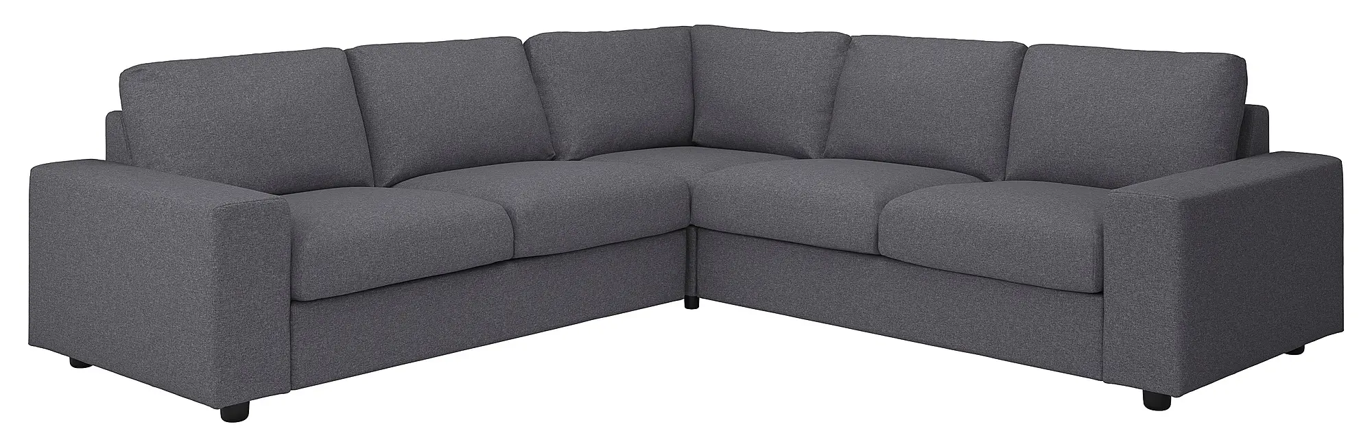 Canapea colt Ikea Vimle/Gunnared 4 locuri/brate late (Gri mediu) - 2