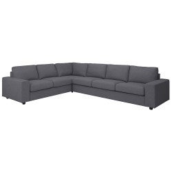 Canapea colt Ikea Vimle/Gunnared 5 locuri/brate late (Gri mediu) Thumb