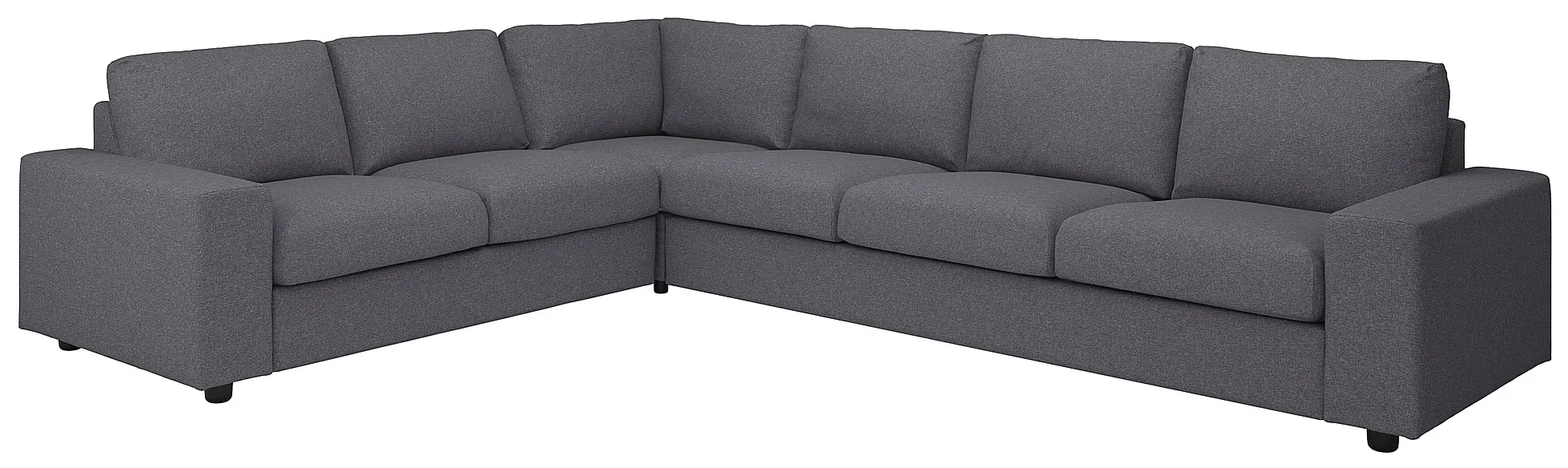 Canapea colt Ikea Vimle/Gunnared 5 locuri/brate late (Gri mediu) - 2