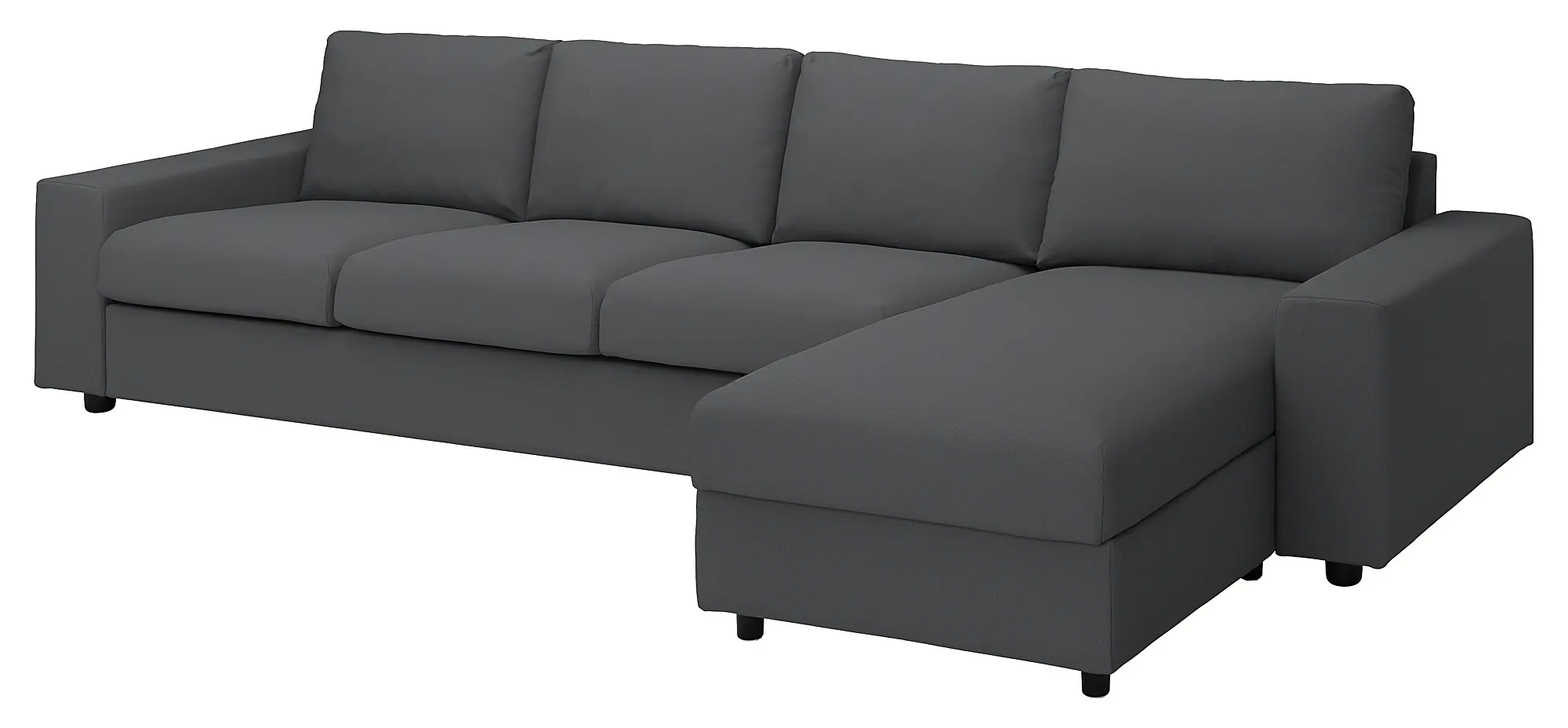 Canapea Ikea Vimle/Hallarp 4 locuri/sezlong/brate late (Gri) - 2
