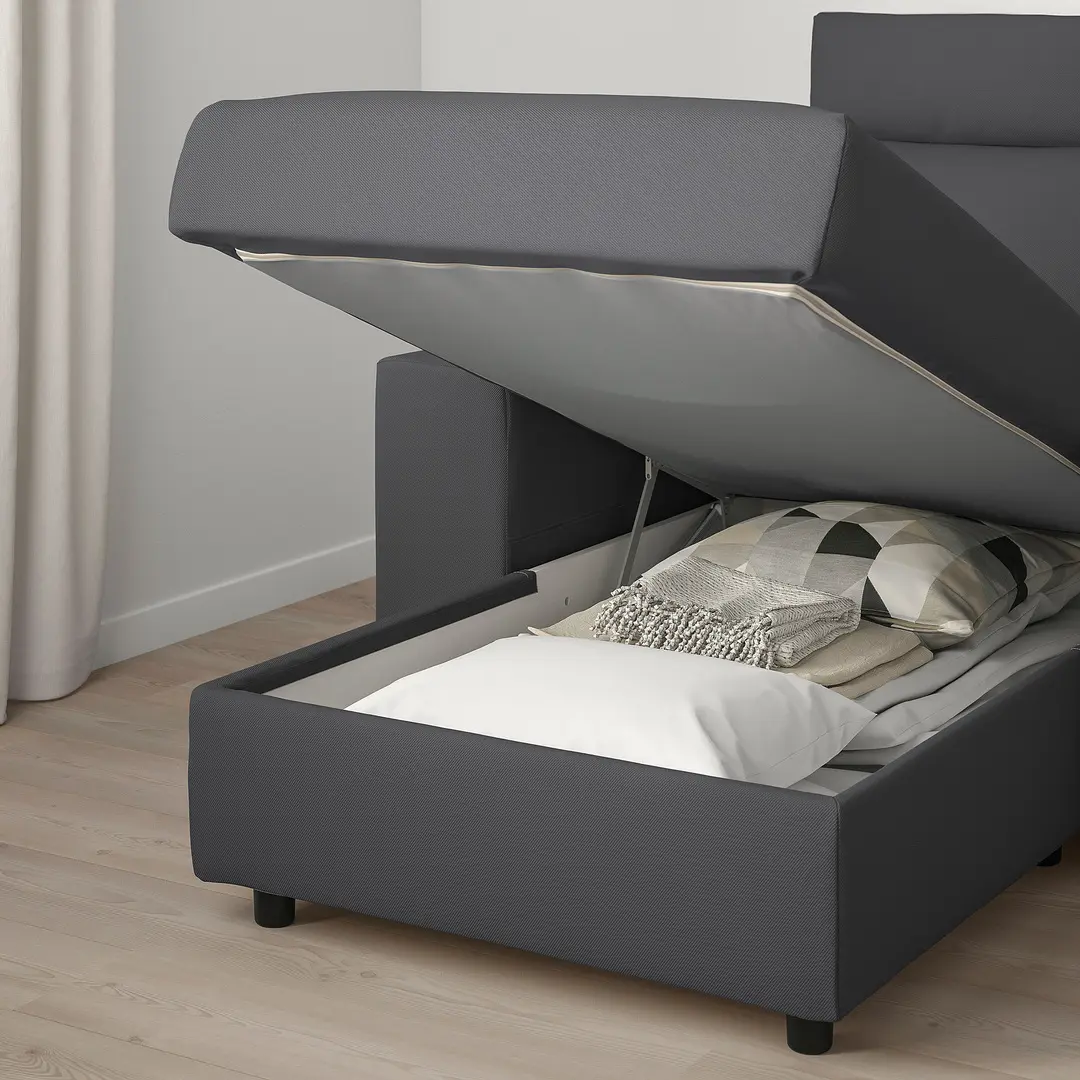 Canapea Ikea Vimle/Hallarp 4 locuri/sezlong/brate late (Gri) - 3