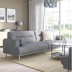 Canapea Ikea Langaryd/Lejde 3 locuri/metal (Gri-negru)