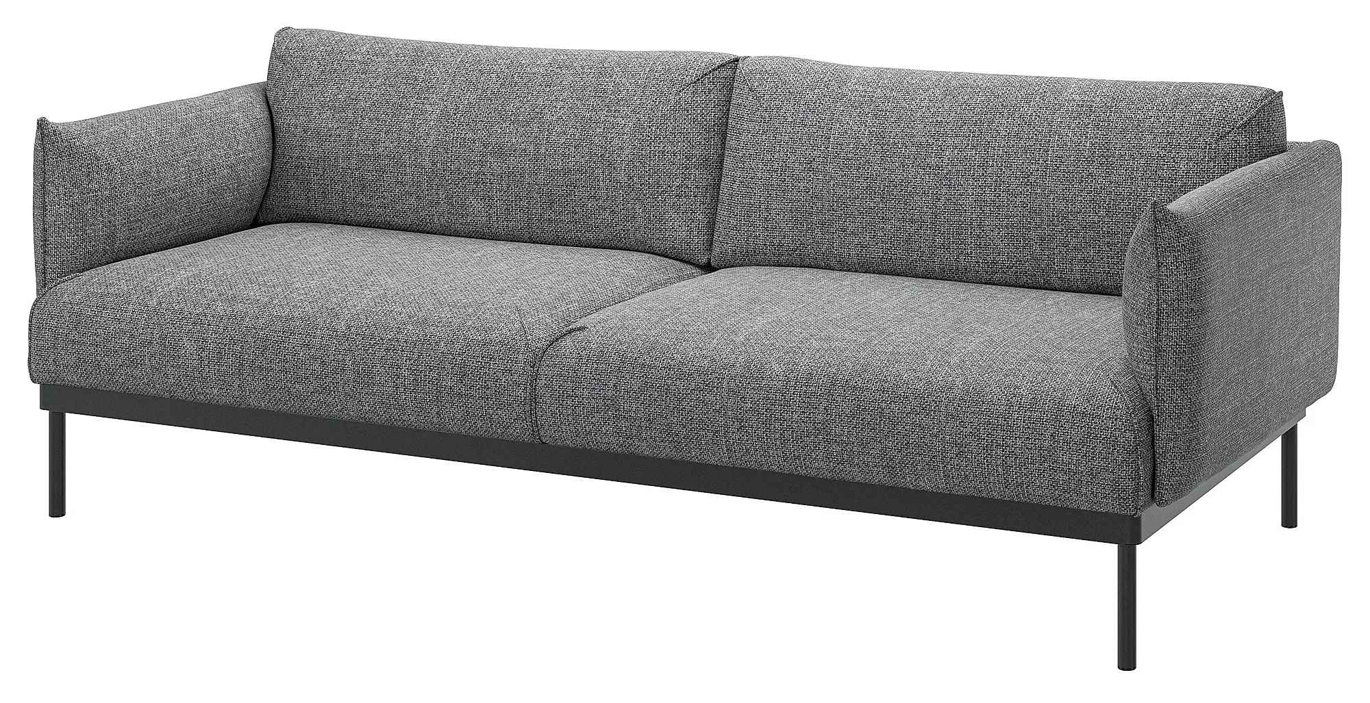 Canapea Ikea Applaryd/Lejde 3 locuri (Gri-negru)