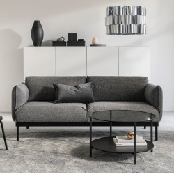 Canapea Ikea Applaryd/Lejde 2 locuri (Gri-negru)