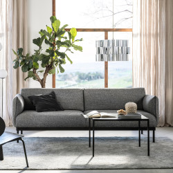 Canapea Ikea Applaryd/Lejde 3 locuri (Gri-negru)