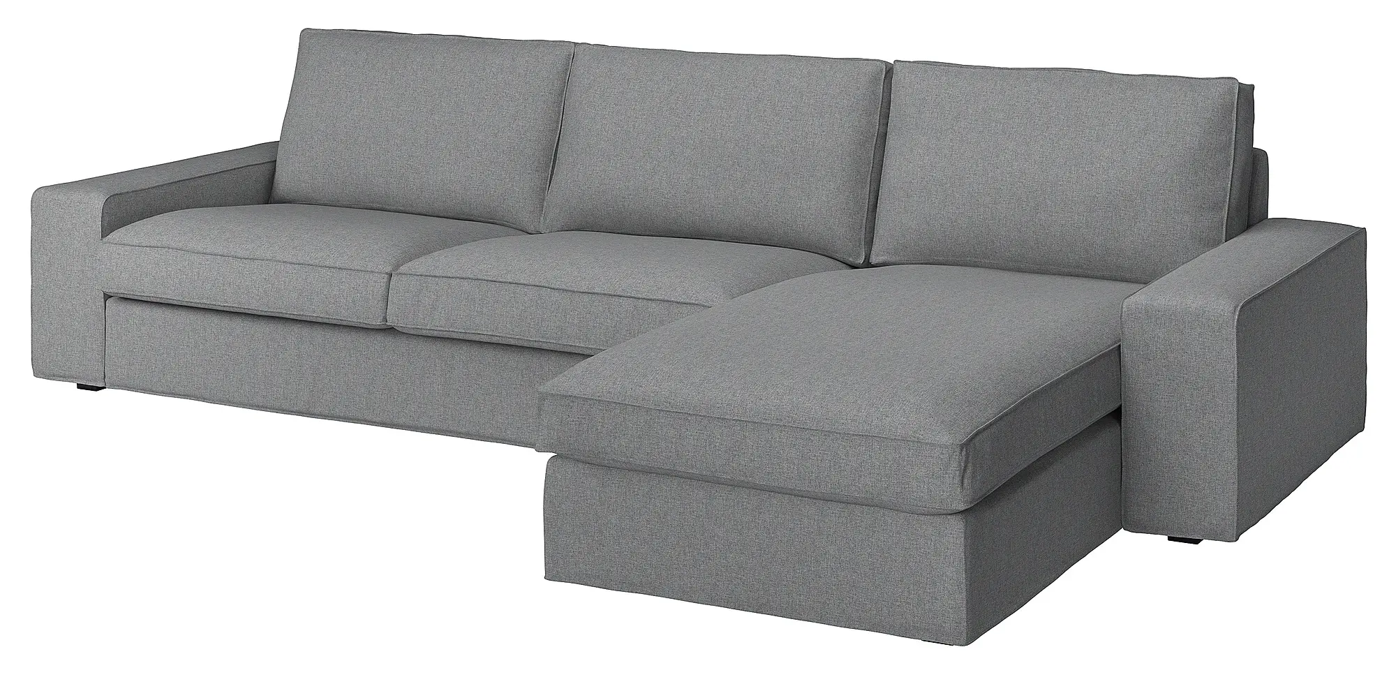 Диван угловой Ikea Kivik/Tibbleby 4-местный/шезлонг (Бежево-серый) - 2