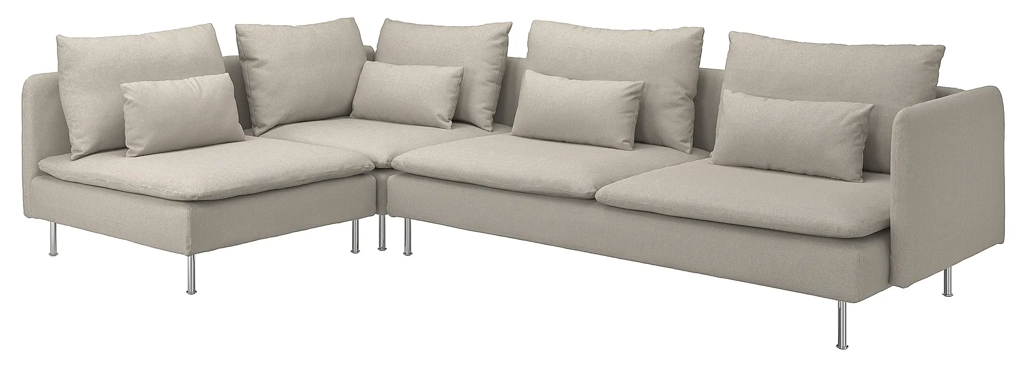 Canapea de colt Ikea Soderhamn/Fridtuna 4 locuri/capat deschis (Bej deschis) - 2