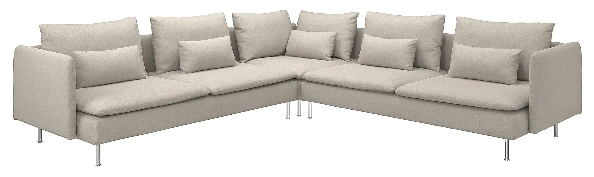 Canapea de colt Ikea Soderhamn/Fridtuna 6 locuri (Bej deschis)