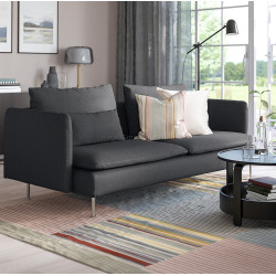 Canapea Ikea Soderhamn/Fridtuna 3 locuri (Gri inchis)