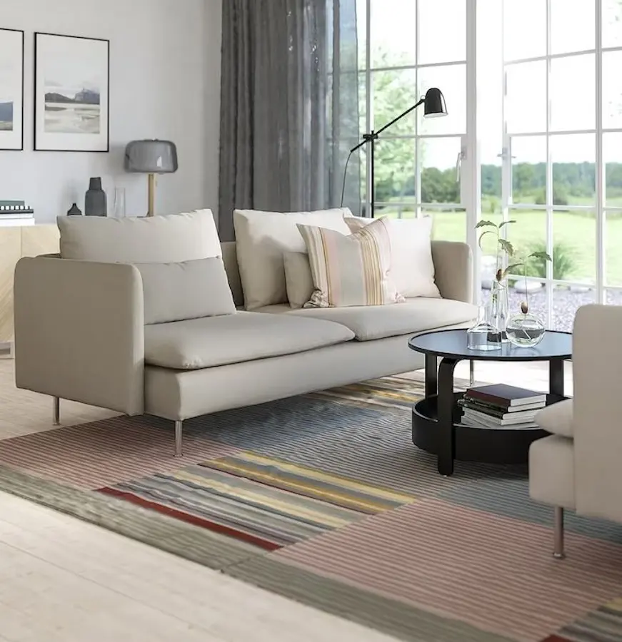 Canapea Ikea Soderhamn/Fridtuna 3 locuri (Bej deschis)