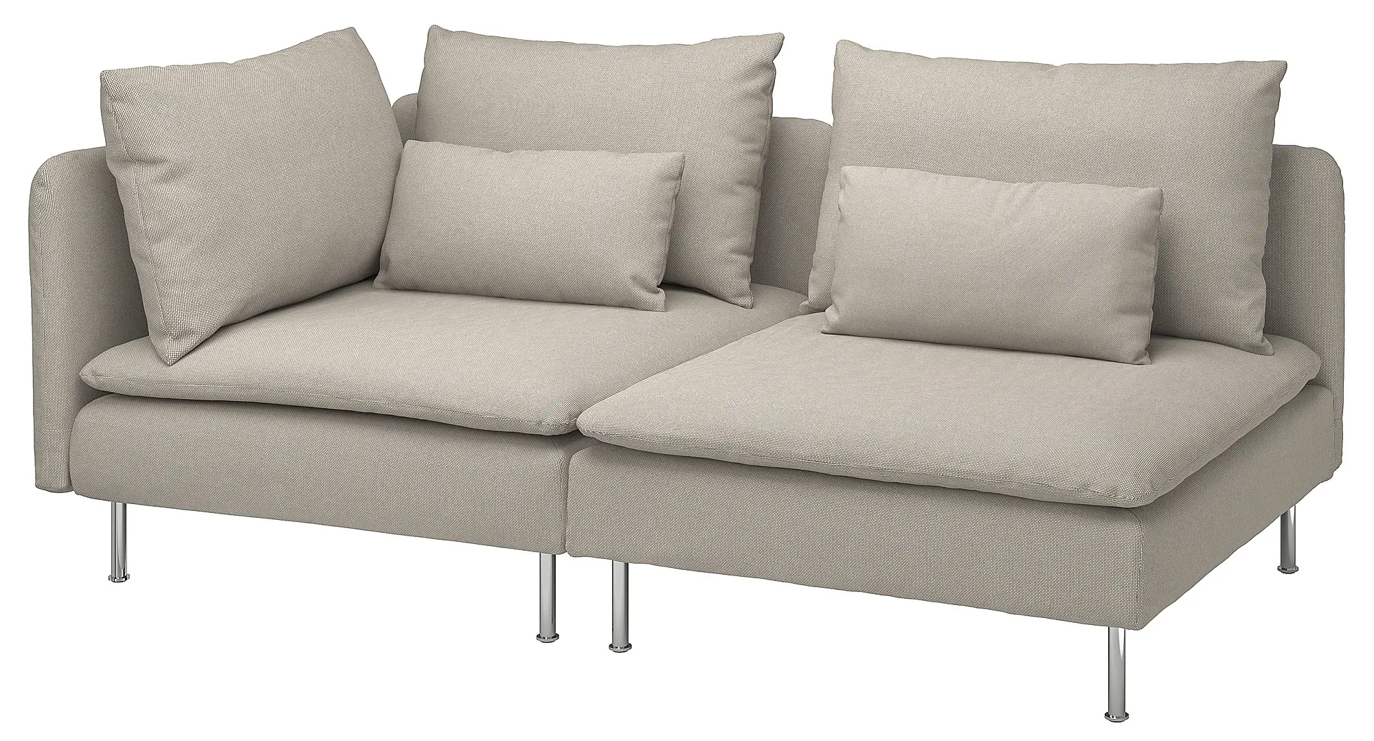 Canapea Ikea Soderhamn/Fridtuna 3 locuri/capat deschis (Bej deschis)