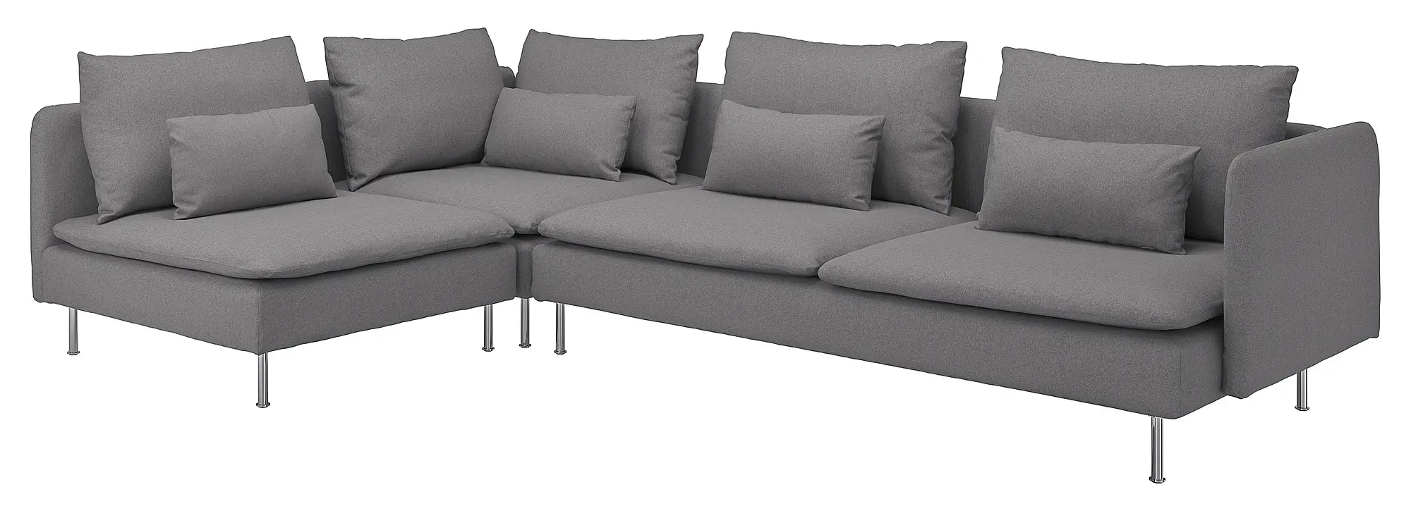 Canapea de colt Ikea Soderhamn/Tonerud 4 locuri/capat deschis (Gri) - 2