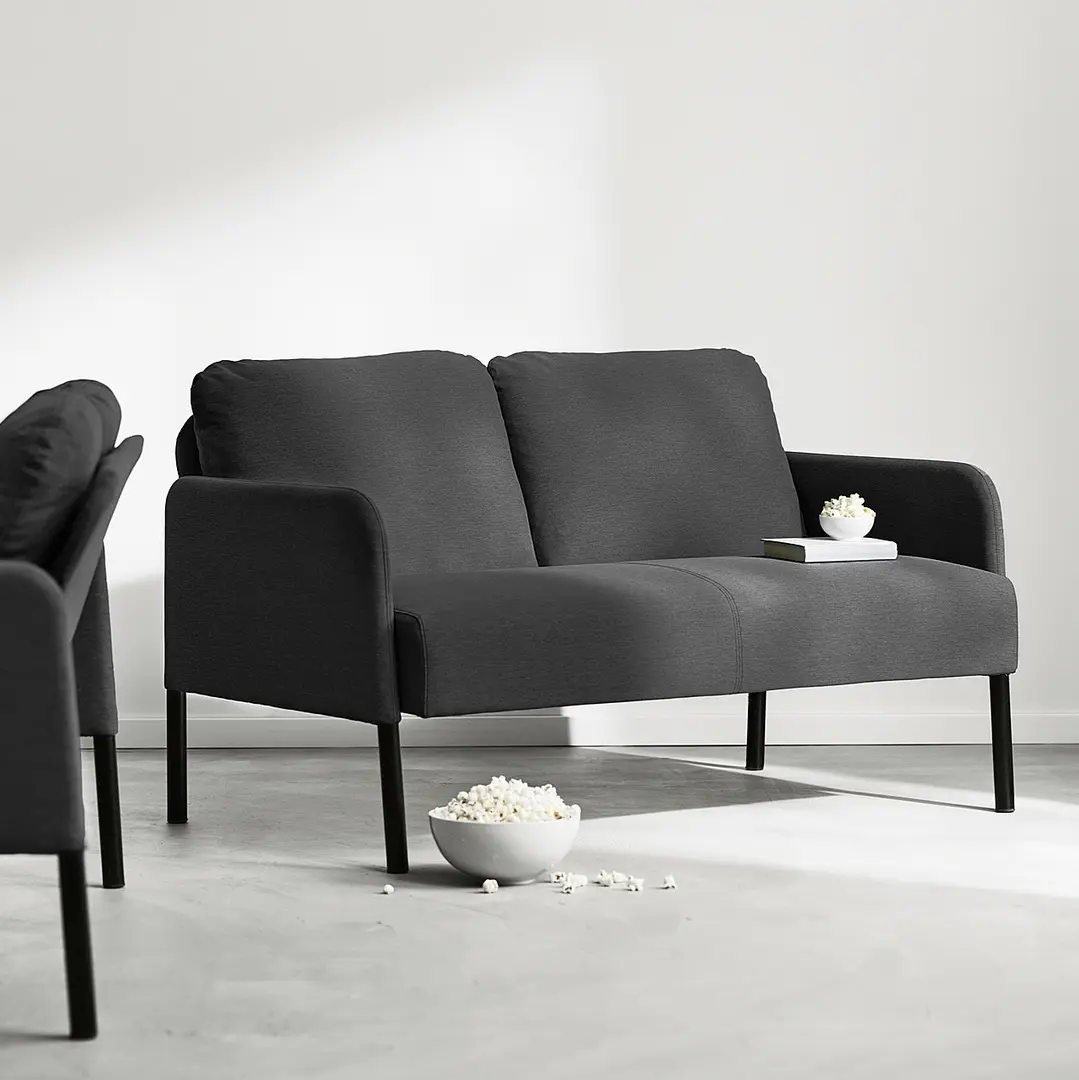 Canapea Ikea Glostad/Knisa 2 locuri (Gri inchis)