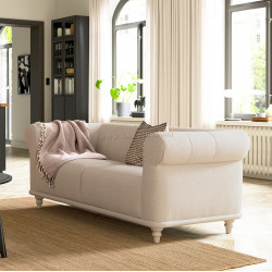 Canapea Ikea Viskafors/Lejde 2 locuri (Bej deschis/Mesteacan)